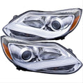 1214 FOCUS HEADLIGHT PROJECTOR W/ PLANK STYLE DESIGN CHROME CLEAR