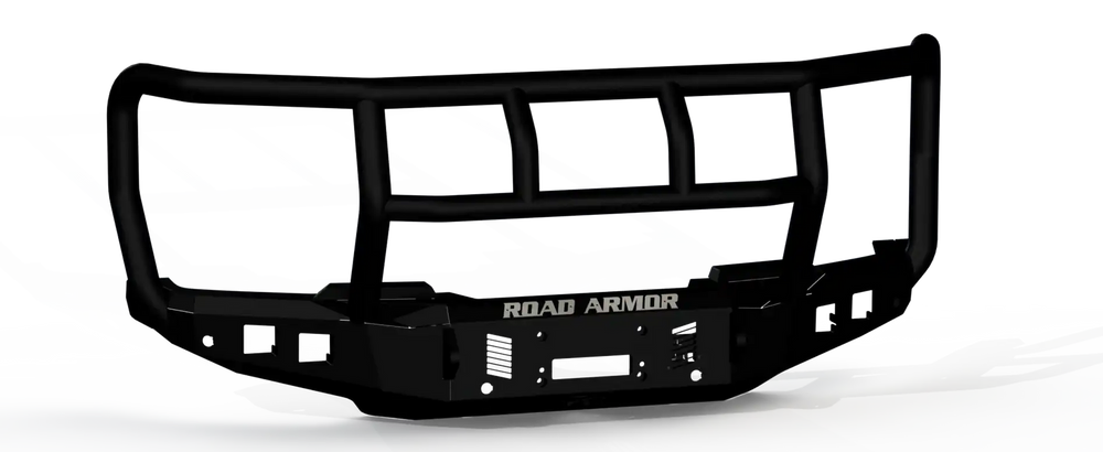 Road Armor 23-24 Ford F-450 Stealth Front Non-Winch Bumper Titan II Guard - Texture Black
