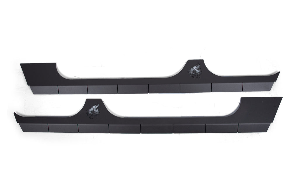 0718 JEEP WRANGLER JK 4 DR ROCKER BODY CLADDING ALUMINUM