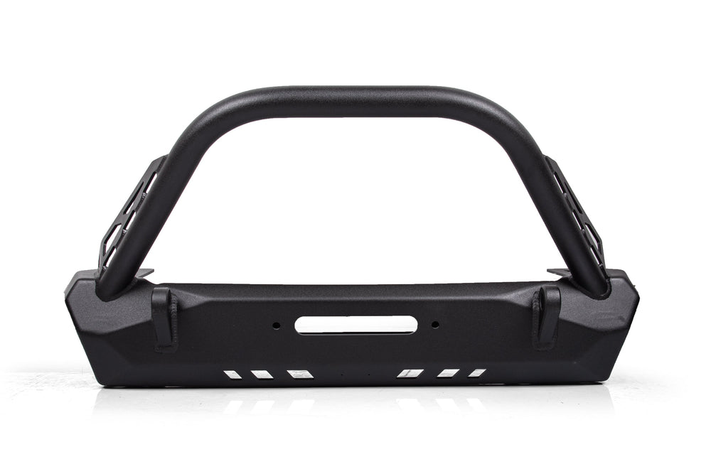 7606 JEEP WRANGLER CJ/YJ/TJ PYRO STUBBY FRONT BUMPER WITH FLAT TOP STINGER