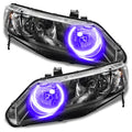 Oracle 06-11 Honda Civic Sedan LED Headlight Halo Kit - UV/Purple