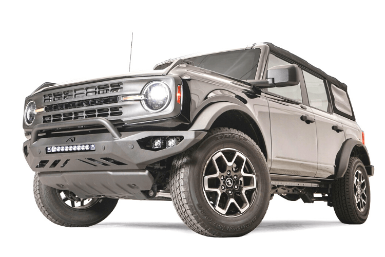 21-C BRONCO VENGEANCE FRONT BUMPER W PRE-RUNNER GUARD MATTE BLACK