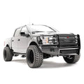 1820 F150 BLACK STEEL FULL GRILL GUARD W/ TOW HOOKS