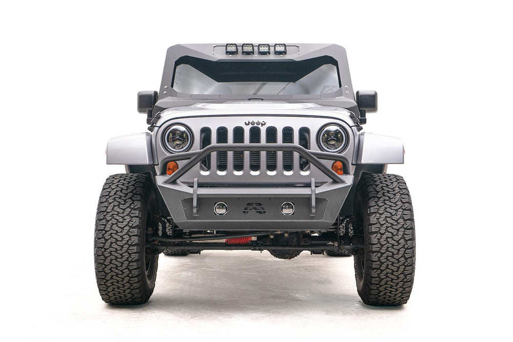 07-18 WRANGLER JK STUBBY BUMPER WITH PRE RUNNER GUARD MATTE BLACK