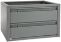STEEL 2 DRAWER CABINET 20 W X 12 H X 13.5 D SHELF ACCESSORIES GREY