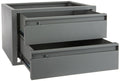 STEEL 2 DRAWER CABINET 20 W X 12 H X 13.5 D SHELF ACCESSORIES GREY