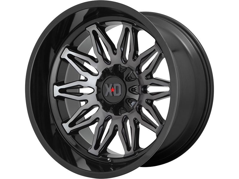 GUNNER 20x10 6x135.00/6x139.70 GLOSS BLACK MACHINED W/GRAY TINT (18 mm)