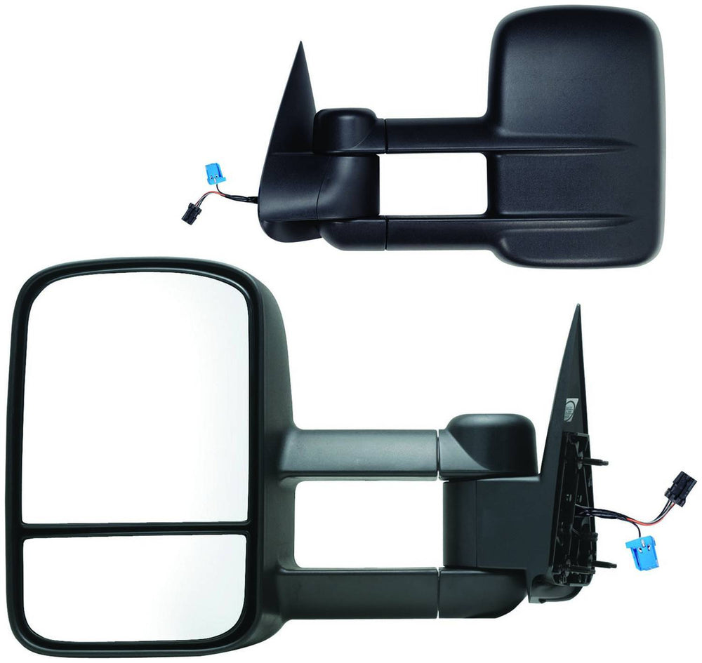 0306 SILV/SIER/AVA/SUB/TAH/YUK PR HEATED POWER FOLDAWAY OE MIRROR BLK EXTENDABLE TOWING DUAL GLAS