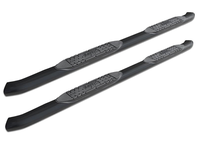 19C SILV/SIERRA 1500/2500/3500 CREW CAB 4IN OE STYLE CURVED BLACK OVAL STEP BARS