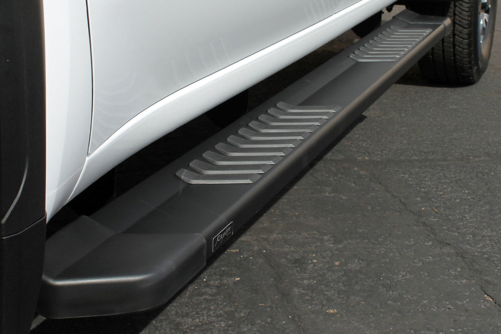 19C SILVERADO/SIERRA 1500 CREW CAB 6IN BLACK TXT ALUMINUM OEM RUNNING BOARDS