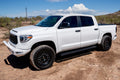 0721 TUNDRA DBL CAB 6.5IN SAWTOOTH SLIDE TRACK RUNNING BOARDS BLACK TXT ALUM