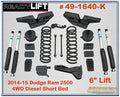 RLS - 6 Lift Kit with Bilstein Shocks Fits Dodge Ram 2500 2014-2018