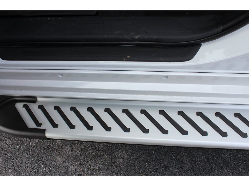 22C TUNDRA CREW MAX DRP RUNNING BOARDS RALTS SIDE STEPS SILVER