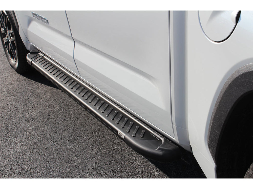 22C TUNDRA CREW MAX DRP RUNNING BOARDS RALTB SIDE STEPS BLACK