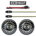 XK Glow 2pc 7in RGB LED Jeep Headlight XKchrome Bluetooth App Controlled Kit