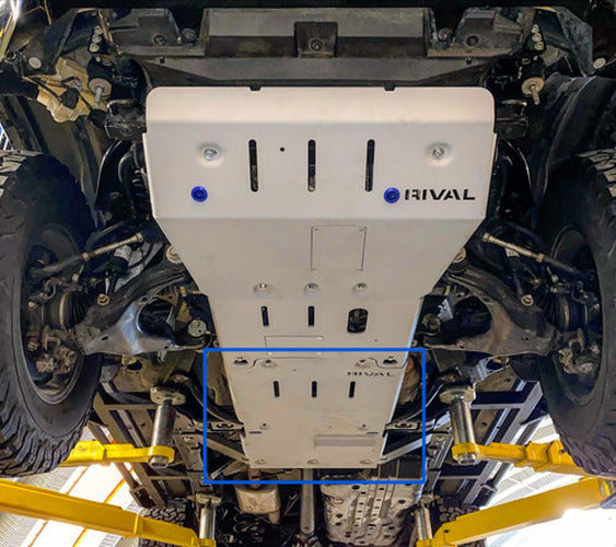 RIVAL Aluminum 1 4 Inch Skid Plate Toyota 4Runner (transmission transfer case) (2013-2023) Lexus GX