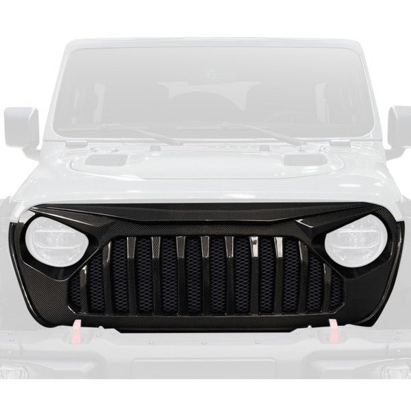 2019-2023 Jeep Wrangler JL Gladiator JT Carbon Creations Predator Grille - 1 Piece