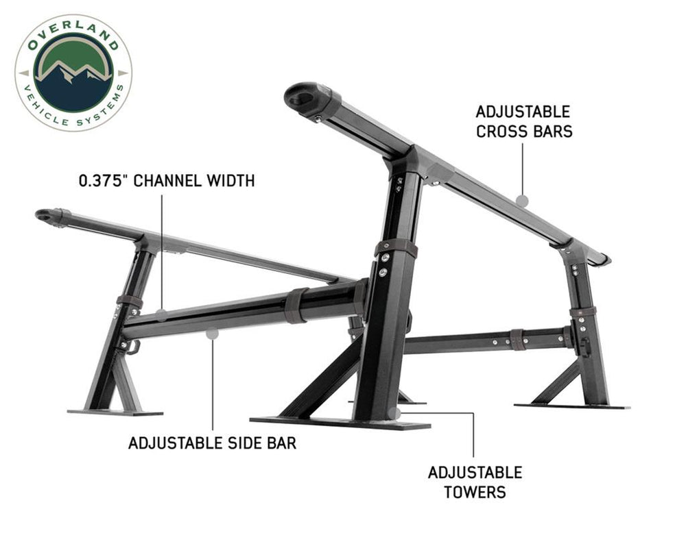 FREEDOM RACK SYSTEMS 8.0 TRUCK BED UPRIGHTS CROSS BARS AND SIDE SUPPORT BARS