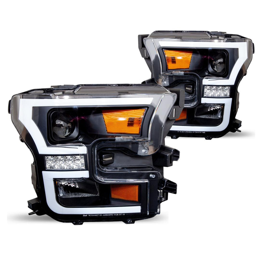 1517 FORD F150 DRL PROJECTOR SEQUENTIAL HEAD LIGHT(BLACK/CLEAR)