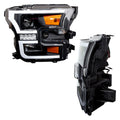 1517 FORD F150 DRL PROJECTOR SEQUENTIAL HEAD LIGHT(BLACK/CLEAR)