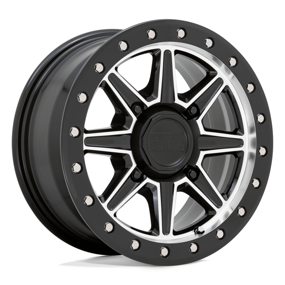 Wheel Pros Black Rhino Hard Alloys - UTV WEBB UTV 14X7 4X110 36 80 G-BLK MCH 1470WEB364110F80
