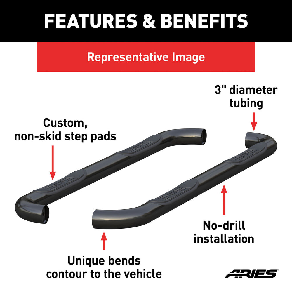 2015 2022 Chevrolet Colorado/GMC Canyon SIDEBARS/3IN/BLK STAINLESS
