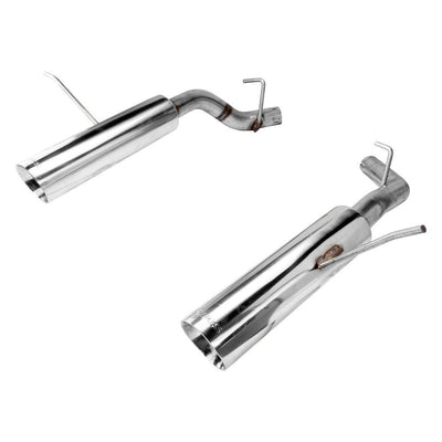 Pype Bomb Series Axle Back Exhaust System 11-20 Durango Split Rear Dual Exit Incl Axle back Pipe 4.5 in Black Tips Hardware Polished Finish 304 Stainless Steel Pypes Exhaust