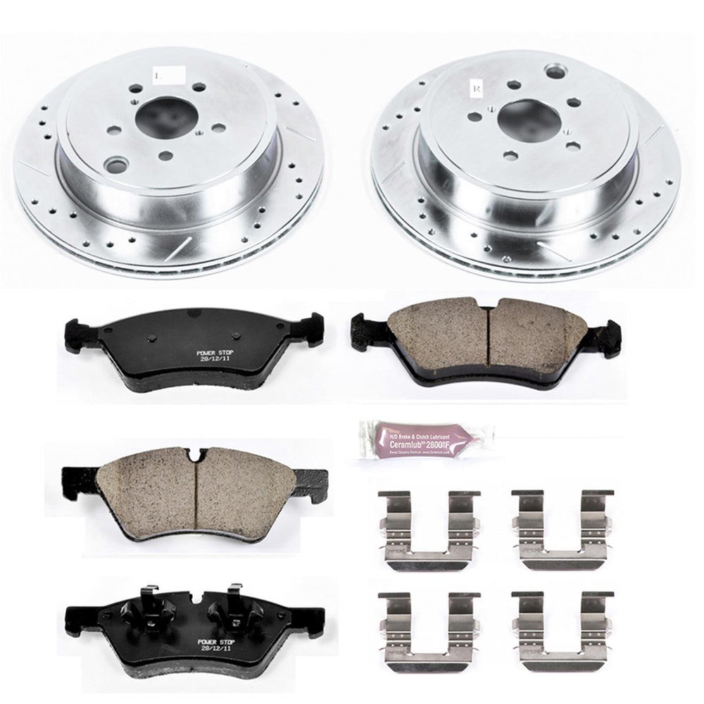 Power Stop 10-14 Subaru Outback Front & Rear Z23 Coated Brake Kit w/Calipers