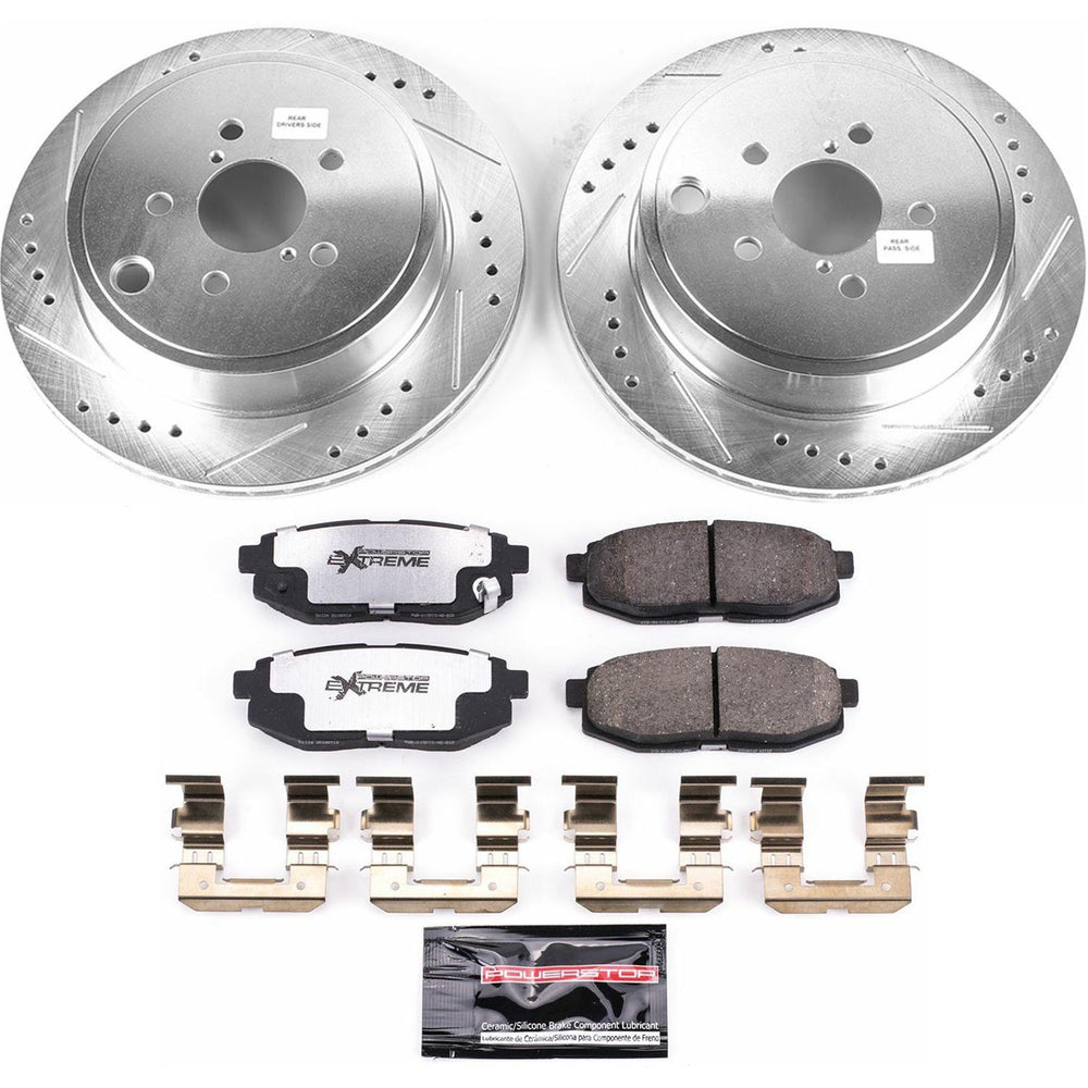 Power Stop 10-14 Subaru Outback Front & Rear Z26 Street Warrior Brake Kit w/Calipers