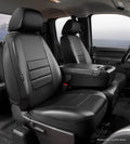 19C SILVERADO/SIERRA 1500 SL FRONT 40/20/40 SEAT COVER BLK/BLK