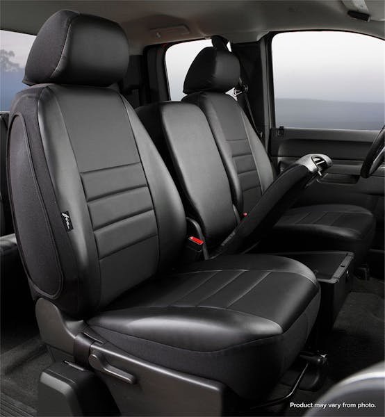 0608 RAM 1500 SL FRONT 40/20/40 W/CENTER CUSHION COMPARTMENT SEAT COVER BLK/BLK