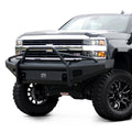 07.510 SILVERADO HD 2500/3500 FRONT ELITE RANCH BUMPER W. PRERUNNER GUARD W/ TOW HOOKS MATTE BLACK