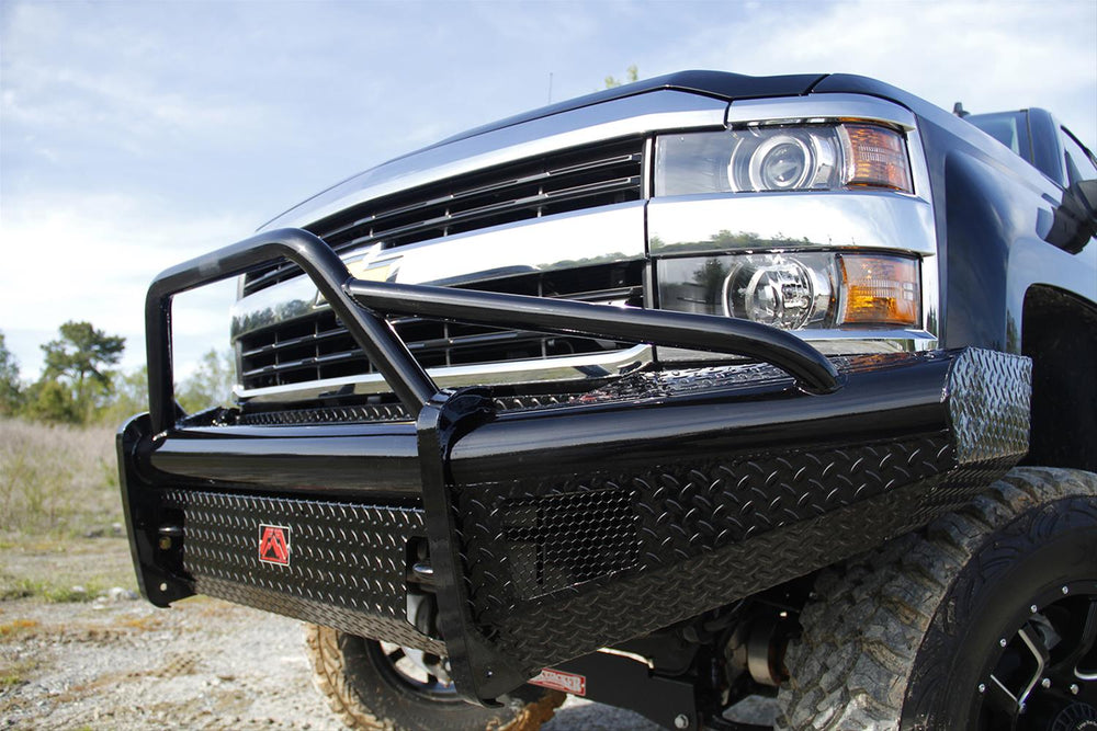 0710 SILVERADO 2500/3500 FRONT RANCH BUMPER W. PRERUNNER GUARD W/ TOW HOOKS