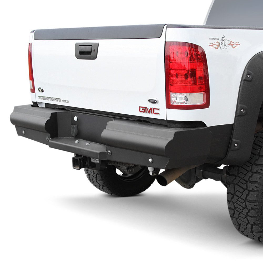 0710 SILVERADO/SIERRA HD REAR ELITE RANCH BUMPER (2500 3500) MATTE BLACK