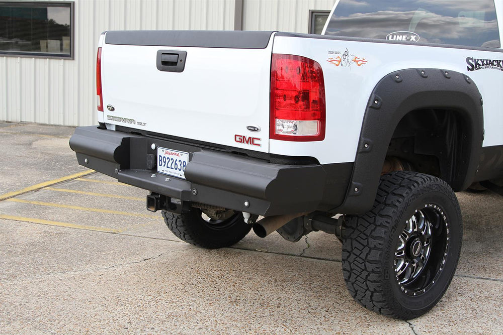 1519 SILVERADO/SIERRA 2500/3500 HD REAR ELITE RANCH BUMPER MATTE BLACK