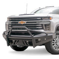 Chevy 2500-3500 HD Black Steel Elite front pre-runner guard w/ tow hooks