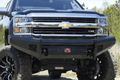 Chevy 2500-3500 HD Black Steel front no guard w/ tow hooks