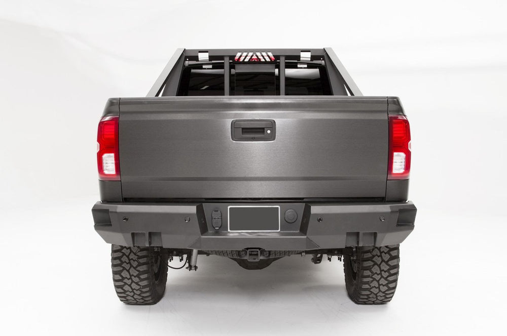 1418 SILVERADO/SIERRA 1500 PREMIUM SENSOR REAR BUMPER MATTE BLACK