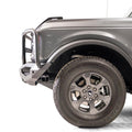 21C BRONCO MATRIX FRONT BUMPER W/ FULL GRILL GUARD BARE STEEL