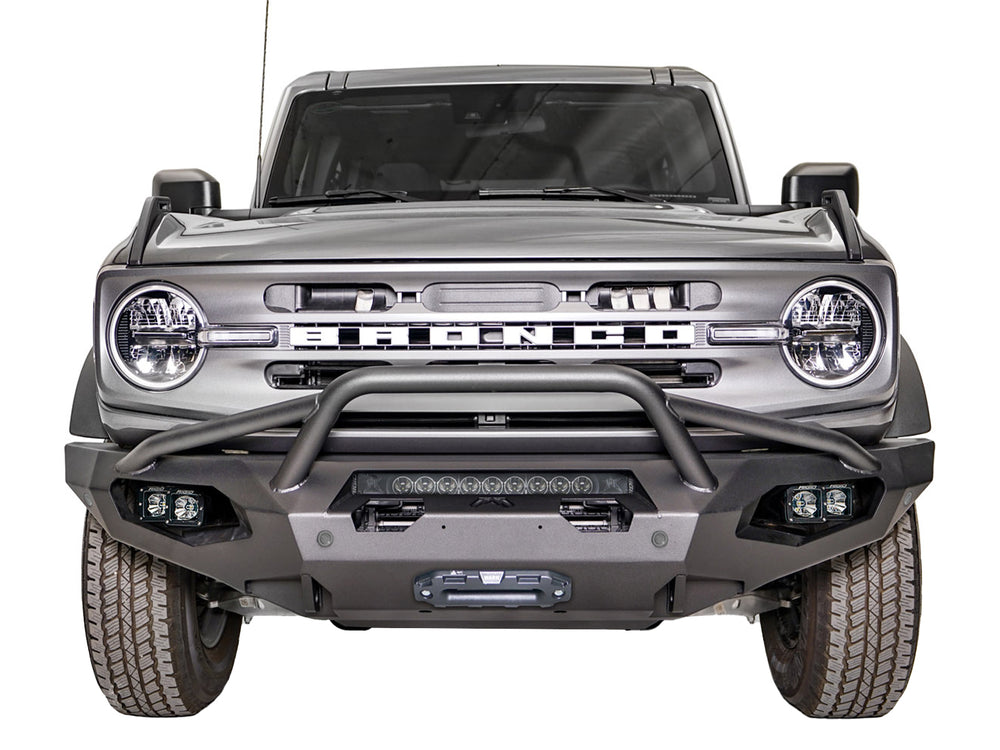 21C BRONCO MATRIX FRONT BUMPER W/ PRERUNNER GUARD BARE STEEL