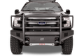 0914 F150 BS ELITE FULL GRILL GUARD W/ TOW HOOKS MATTE BLACK