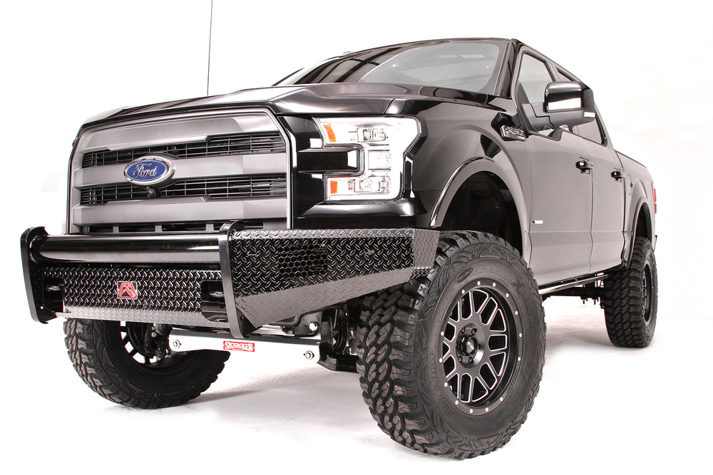 1517 F150 BLACK STEEL FULL NO GUARD W/ TOW HOOKS