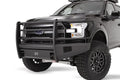 1517 F150 BS ELITE FULL GRILL GUARD W/ TOW HOOKS MATTE BLACK