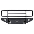 1517 F150 BS ELITE FULL GRILL GUARD W/ TOW HOOKS MATTE BLACK