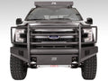 1517 F150 BS ELITE FULL GRILL GUARD W/ TOW HOOKS MATTE BLACK