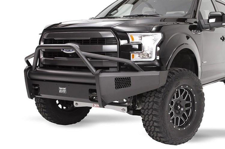 1517 F150 BS ELITE FULL PRERUNNER GUARD W/ TOW HOOKS MATTE BLACK