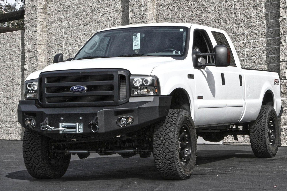 0507 F250/F350/F450/F550 WINCH BUMPER W/ NO GRILL GUARD MATTE BLACK