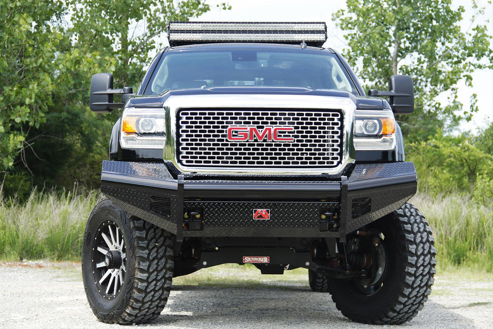 0710 SIERRA 2500/3500 FRONT RANCH BUMPER W/ NO GUARD (2500 3500) W/ TOW HOOKS