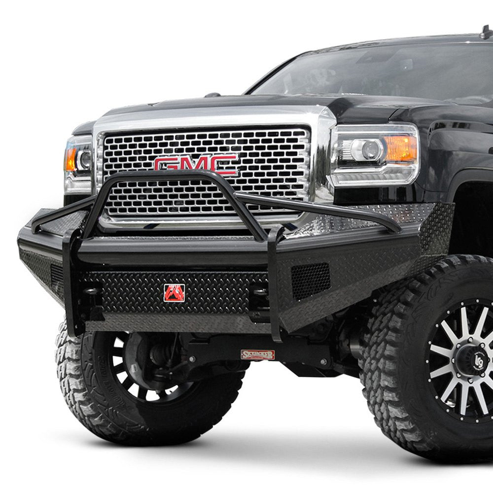 1114 SIERRA 2500/3500 FRONT RANCH BUMPER W/ PRERUNNER GUARD W/ TOW HOOKS