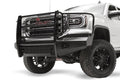 1618 SIERRA 1500 BLACK STEEL FULL GRILL GUARD W/ TOW HOOKS